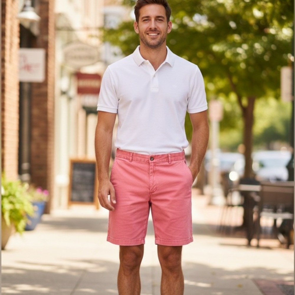 Vineyard Vines 9" Breaker Shorts - Coral Pink - Men's Size 38 Preppy Euro Summer